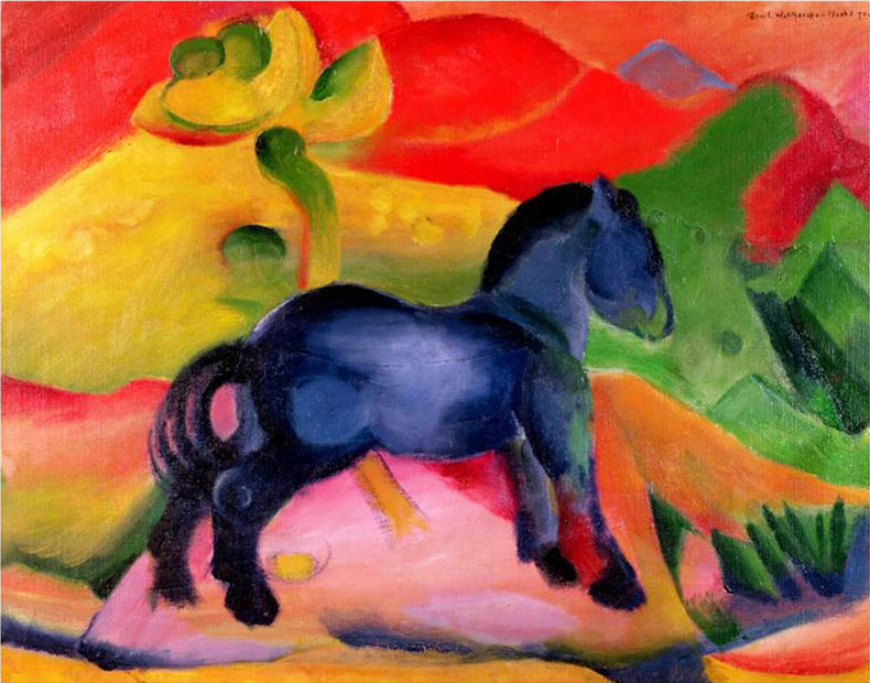 Little Blue Horse painting - Franz Marc Little Blue Horse art painting